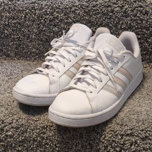 Adidas White and Gray Comfort Sneakers